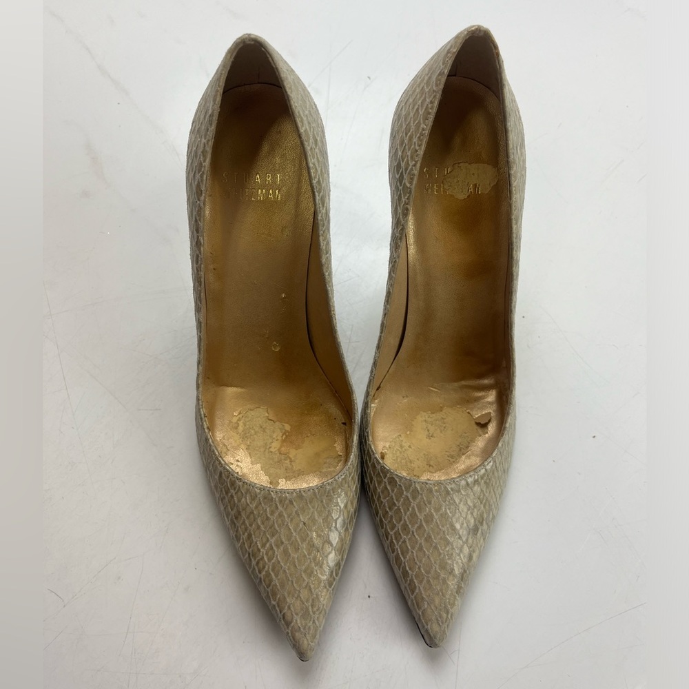 Stuart Weitzman Animal Print Pointy Heels - Size 6 - G73-4 - Picture 4 of 8